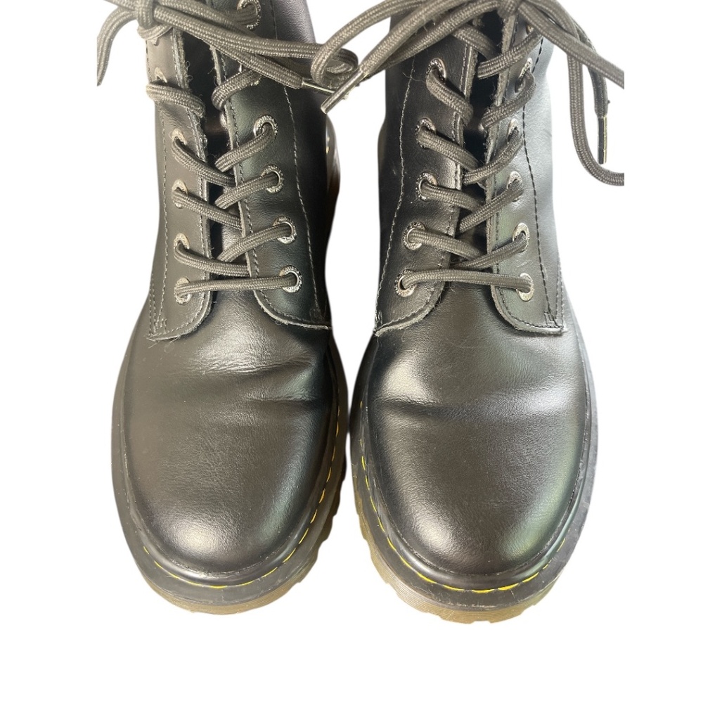Dr. Martins Luana 7 Eye Combat Boots Black w/Yelllow Stitching Womens Size 9 - Picture 5 of 14